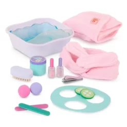 Our Generation Spa Day Fun Foot Bath & Face Mask Accessory Set For 18" Dolls: Includes Headband, Nail File, Nail Polish -Our Generation GUEST 08dd1616 2945 4e0f bd40 d92fe8ef1ab5
