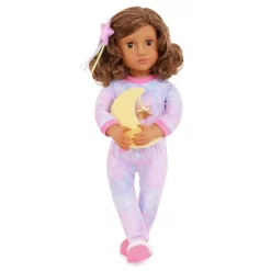 Our Generation Luna Posable 18" Slumber Party Doll & Storybook Set