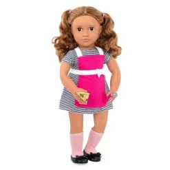 Our Generation Isa With Storybook & Outfit 18" Posable Cooking Doll