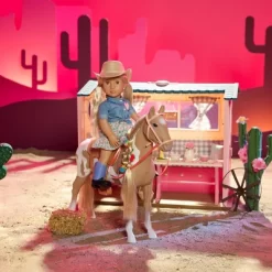 Our Generation 13 Our Generation Lainey Posable 18" Cowgirl Doll With Horse Accessories And Storybook: Plastic Fashion Doll With Hazel Eyes, Straight Hair