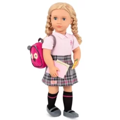 Our Generation Hally With Storybook & Accessories 18" Posable School Doll
