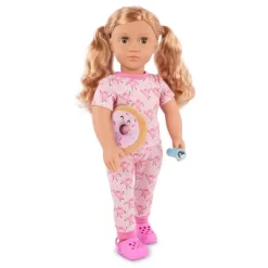 Our Generation Dreaming Of Donuts Pink Pajama Outfit & Accessories For 18'' Dolls