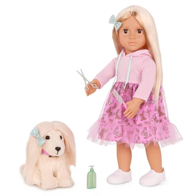 Our Generation Hattie & Bella 18" Doll & Pet Puppy Set 1 Our Generation Hattie & Bella 18" Doll & Pet Puppy Set