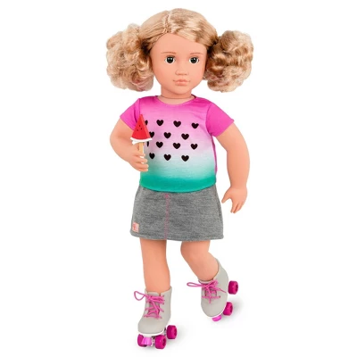 Our Generation One In A Melon With Roller Blades Fashion Outfit For 18" Dolls 1 Our Generation One In A Melon With Roller Blades Fashion Outfit For 18" Dolls