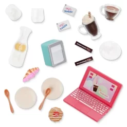 Our Generation Sweet Café Set Table & Chairs Furniture & Dining Accessories For 18" Dolls: Fits 18-Inch Dolls, Play Food -Our Generation GUEST 357729da 4abc 4d53 bf7d a6032b919265