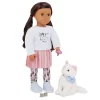 Our Generation Carlina & Opal 18" Doll & Pet Cat Set