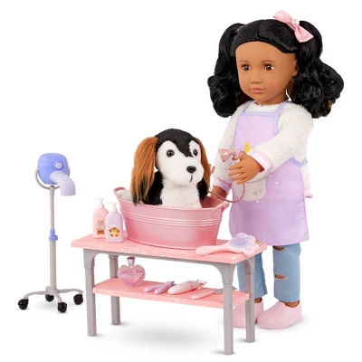 Our Generation Scrub & Style Pet Grooming Table Accessory Set For 18'' Dolls 1 Our Generation Scrub & Style Pet Grooming Table Accessory Set For 18'' Dolls