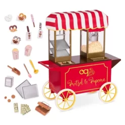 Our Generation Retro Pretzel & Popcorn Play Food Stand For 18" Dolls - Poppin' Plenty Snack Cart -Our Generation GUEST 46503667 4fff 4e11 b8a3 ab7b03c977a4