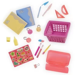 Our Generation School Spirit Pink Locker & Supplies Accessory Set For 18" Dolls: 24 Pieces Set With Pencil, Marker, Storage Baskets -Our Generation GUEST 4d96eef7 e098 4711 b7d9 1e7632bd7e4e