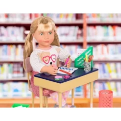 Our Generation Brilliant Bureau Home Desk Accessory Set For 18" Dolls