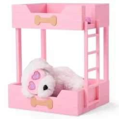 Our Generation Puppy Dreams Pink Bunk Bed With Pet Dog Plush Dollhouse Set: Fits 18" Dolls, Includes 11 Doll Accessories -Our Generation GUEST 572af67d a1cb 42dd a86c d5ff92731f99