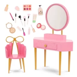 Our Generation Fabulous Fun Pink Vanity Table & Chair Dollhouse Accessory Set For 18'' Dolls -Our Generation GUEST 5f2e270d 8246 4ef8 a9a4 4c6a35b0d31f