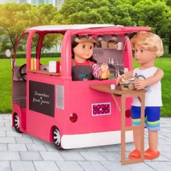 Our Generation Grill To Go Food Truck Playset With Electronics For 18" Dolls - Pink