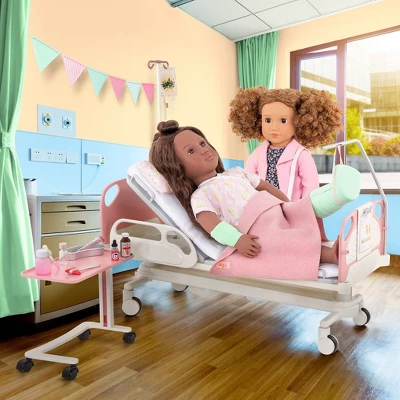 Our Generation Adjustable Hospital Bed & Doctor Set For 18" Dolls - Get Well Bed 1 Our Generation Adjustable Hospital Bed & Doctor Set For 18" Dolls - Get Well Bed