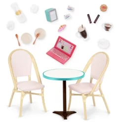 Our Generation Sweet Café Set Table & Chairs Furniture & Dining Accessories For 18" Dolls: Fits 18-Inch Dolls, Play Food -Our Generation GUEST 7e4f4109 913c 42f8 a9a9 bee8521d36c8
