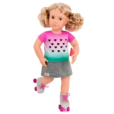 Our Generation One In A Melon With Roller Blades Fashion Outfit For 18" Dolls 2 Our Generation One In A Melon With Roller Blades Fashion Outfit For 18" Dolls - Image 2
