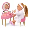 Our Generation Fabulous Fun Pink Vanity Table & Chair Dollhouse Accessory Set For 18'' Dolls