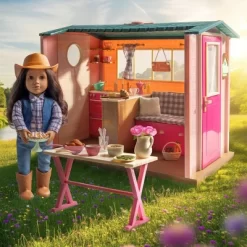 Our Generation Country House With Animal Sounds Dollhouse & Furniture Accessory Set For 18'' Dolls