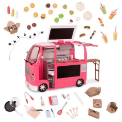 Our Generation Grill To Go Food Truck Playset With Electronics For 18" Dolls - Pink -Our Generation GUEST b0b28fad 8a57 4be7 ad03 cbe0ebdc3389
