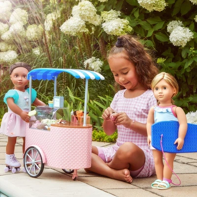 Our Generation Two Scoops Ice Cream Cart Accessory Set For 18" Dolls 1 Our Generation Two Scoops Ice Cream Cart Accessory Set For 18" Dolls