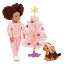 Our Generation 11 Our Generation Snowflakes & Sparkles Pink Holiday Tree Accessory Set For 18" Dolls