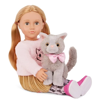 Our Generation Melena & Mittens 18" Doll & Pet Cat Set 1 Our Generation Melena & Mittens 18" Doll & Pet Cat Set
