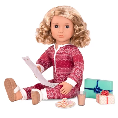 Our Generation Noelle With Storybook & Outfit 18" Posable Holiday Doll 1 Our Generation Noelle With Storybook & Outfit 18" Posable Holiday Doll